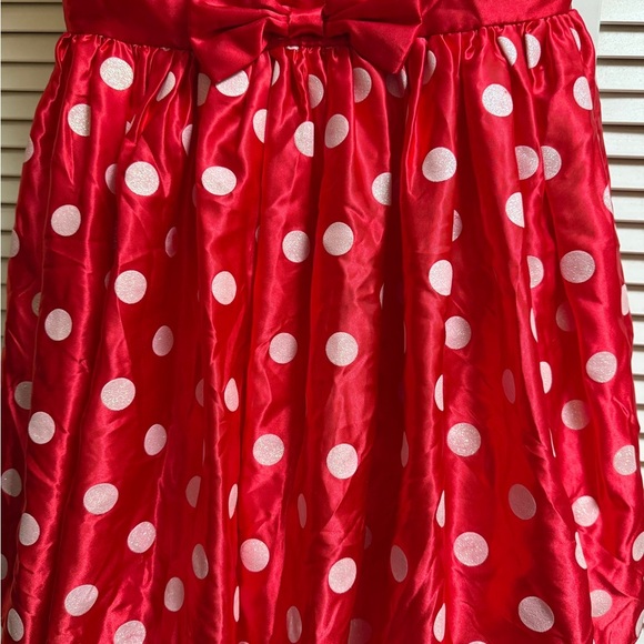 Disney Store Minnie Mouse Youth Sz L Black Sequin Red & White Polka Dot Costume - Picture 3 of 12